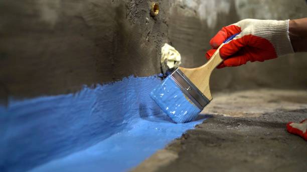 Commercial Exterior Waterproofing project at a Syracuse, KS business property by SJ Waterproofing Pros